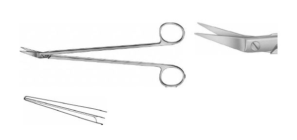 Поттс-Де Мартель ножиці 25° гострі/гострі 185 мм